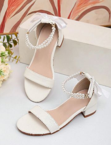 Sandale Shein Kids, alb