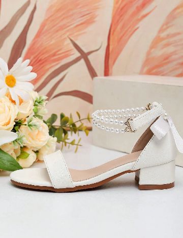 Sandale Shein Kids, alb