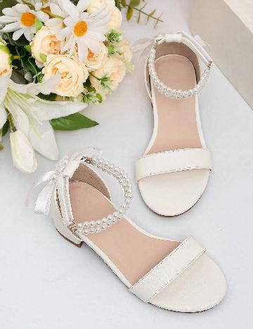 Sandale Shein Kids, alb