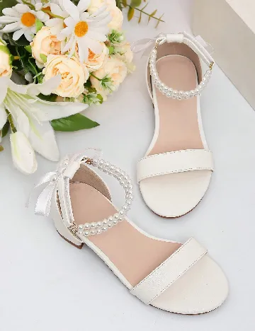 Sandale Shein Kids, alb