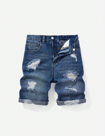 Pantaloni scurti Shein Kids, albastru