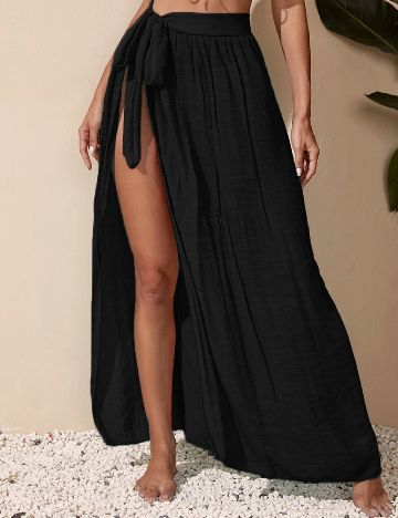 Fusta de plaja SHEIN, negru