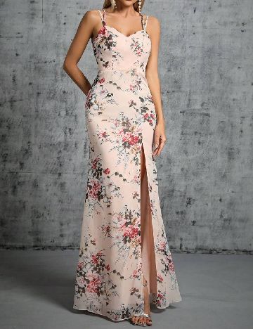 Rochie lunga Mgiacy, piersica