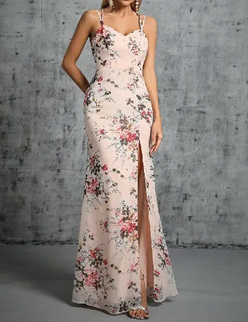 Rochie lunga Mgiacy, piersica