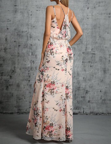 Rochie lunga Mgiacy, piersica