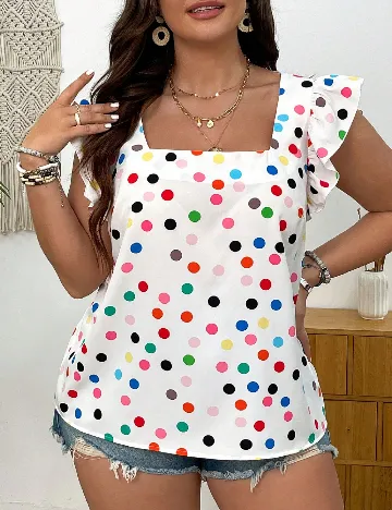 Bluza SHEIN CURVE, alb