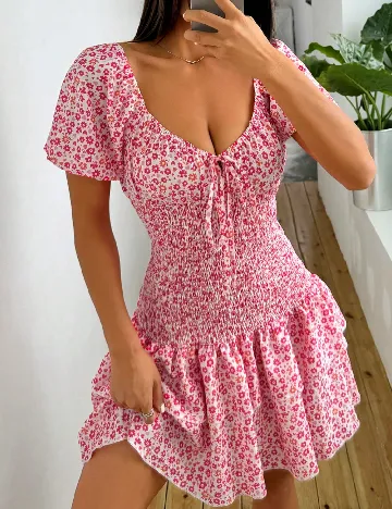 Rochie scurta SHEIN, floral print