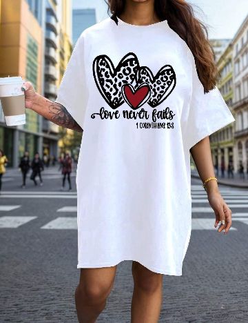 Rochie scurta SHEIN CURVE, alb