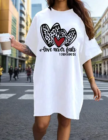 Rochie scurta SHEIN CURVE, alb