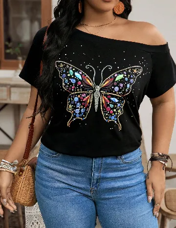 Tricou SHEIN CURVE, negru