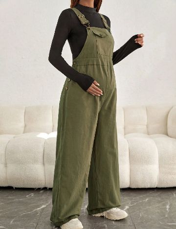 Salopeta SHEIN Maternity, verde