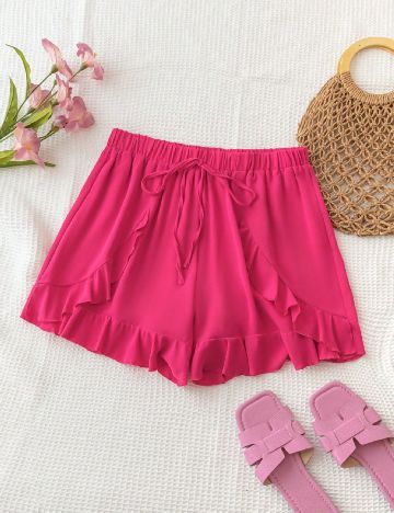 Pantaloni scurti SHEIN CURVE, roz