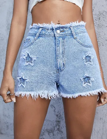 Pantaloni scurti SHEIN, albastru