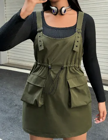 Rochie scurta SHEIN CURVE, verde