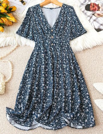 Rochie medie SHEIN CURVE, floral print