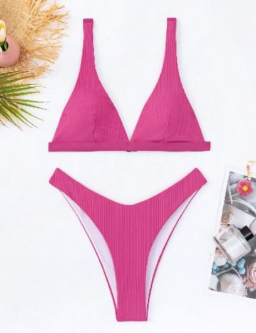 Costum de baie SHEIN, magenta