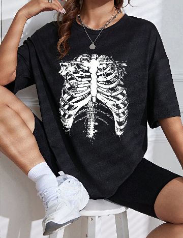 Tricou Oversize SHEIN, negru