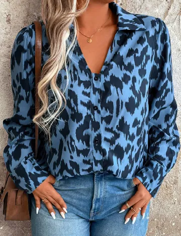 Camasa SHEIN CURVE, albastru