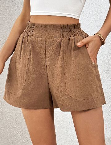 Pantaloni scurti SHEIN, maro