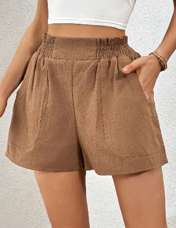 Pantaloni scurti SHEIN, maro