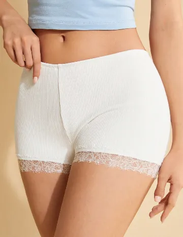 Pantaloni scurti SHEIN, alb