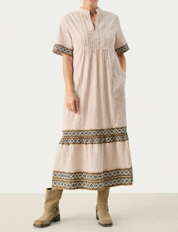 Rochie medie Part Two, crem