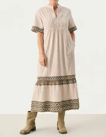 Rochie medie Part Two, crem