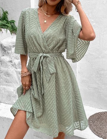 Rochie scurta SHEIN, verde
