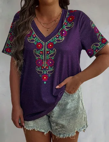 Bluza Oversize SHEIN CURVE, mov