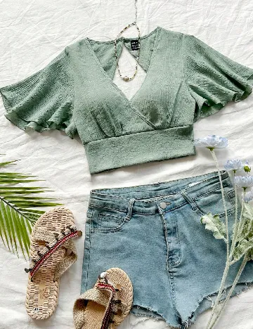 Top SHEIN, verde