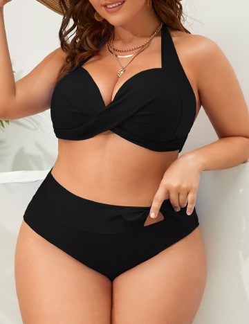 Costum de baie SHEIN CURVE, negru