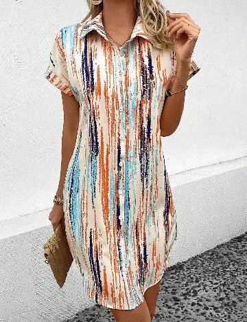 Rochie scurta Emery Rose Curve, mix culori