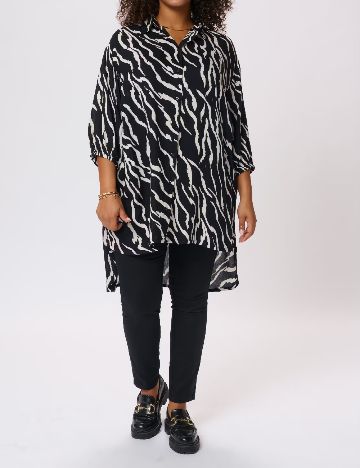 Camasa Kaffe Curve, negru