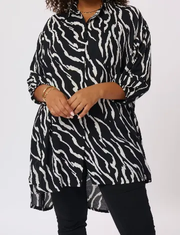 Camasa Kaffe Curve, negru