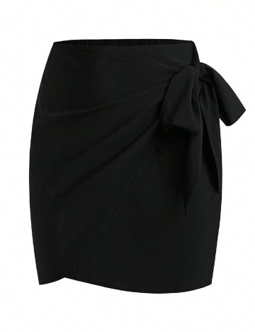 Fusta SHEIN CURVE, negru