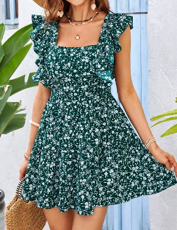 Rochie scurta SHEIN, verde