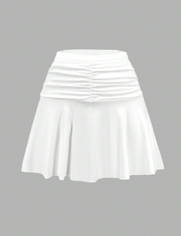 Fusta Shein Kids, alb