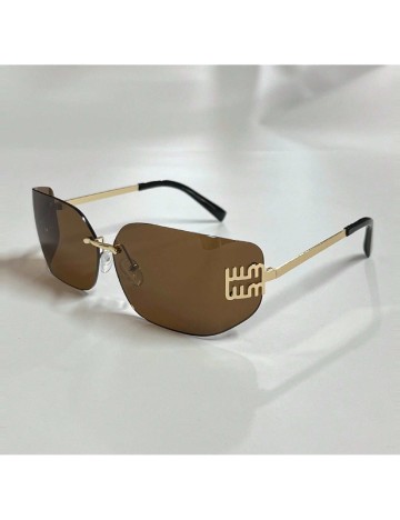 Ochelari de soare SHEIN, maro/auriu