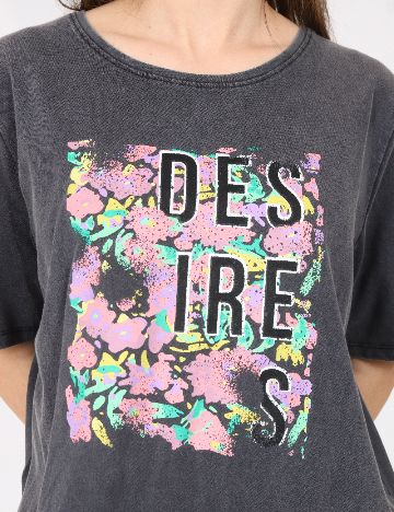 Tricou Desires, gri
