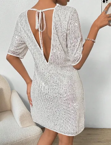 Rochie scurta SHEIN, argintiu