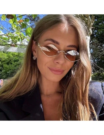 Ochelari de soare SHEIN, maro/auriu