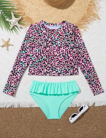 Costum de baie Shein Kids, mix culori