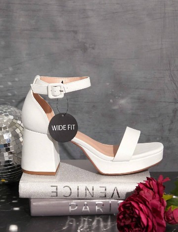 Sandale SHEIN, alb