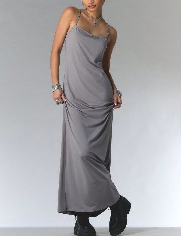 Rochie lunga Musera, gri