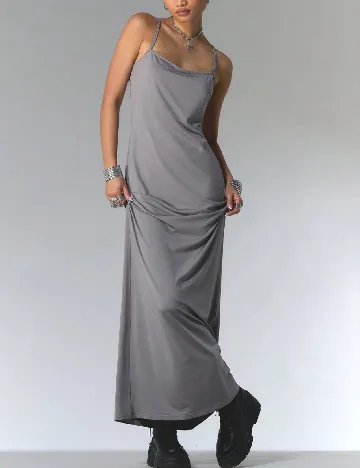 Rochie lunga Musera, gri