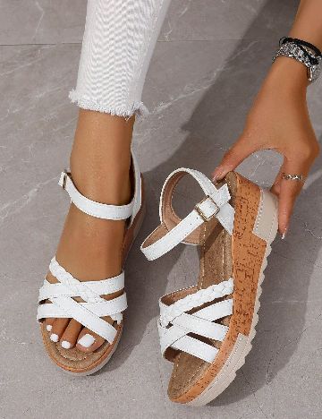 Sandale SHEIN, alb