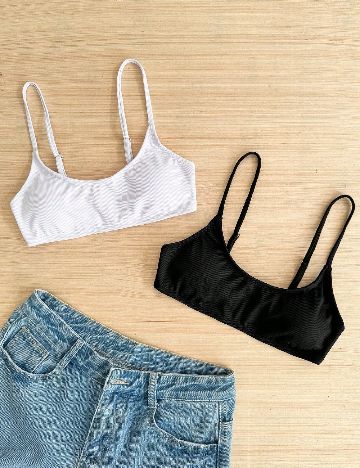 Set bustiere SHEIN, negru/alb