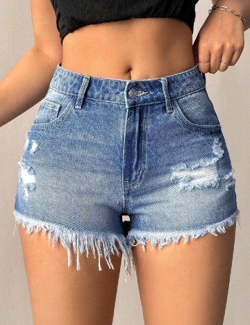 Pantaloni scurti SHEIN, albastru