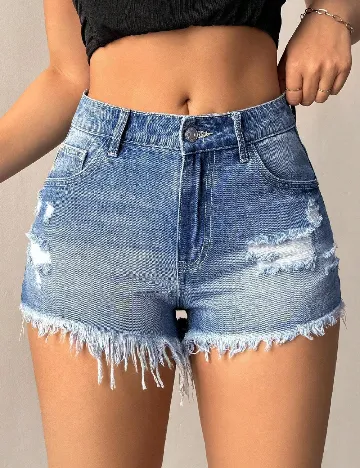 Pantaloni scurti SHEIN, albastru