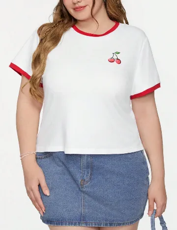 Tricou SHEIN CURVE, alb